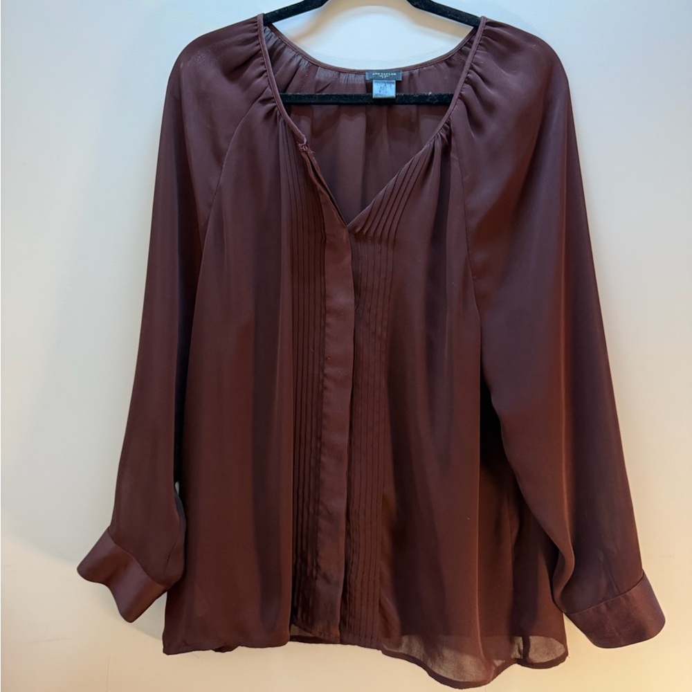Ann Taylor Maroon Blouse